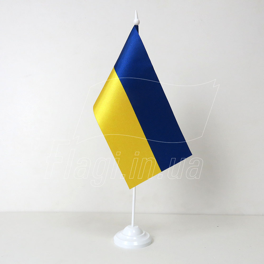 Флажок Украины на пластиковой подставке
